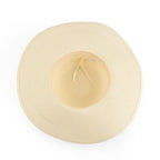 Woven Straw Wide-Brim Sun Hat (57cm) - Off White_8519903_2