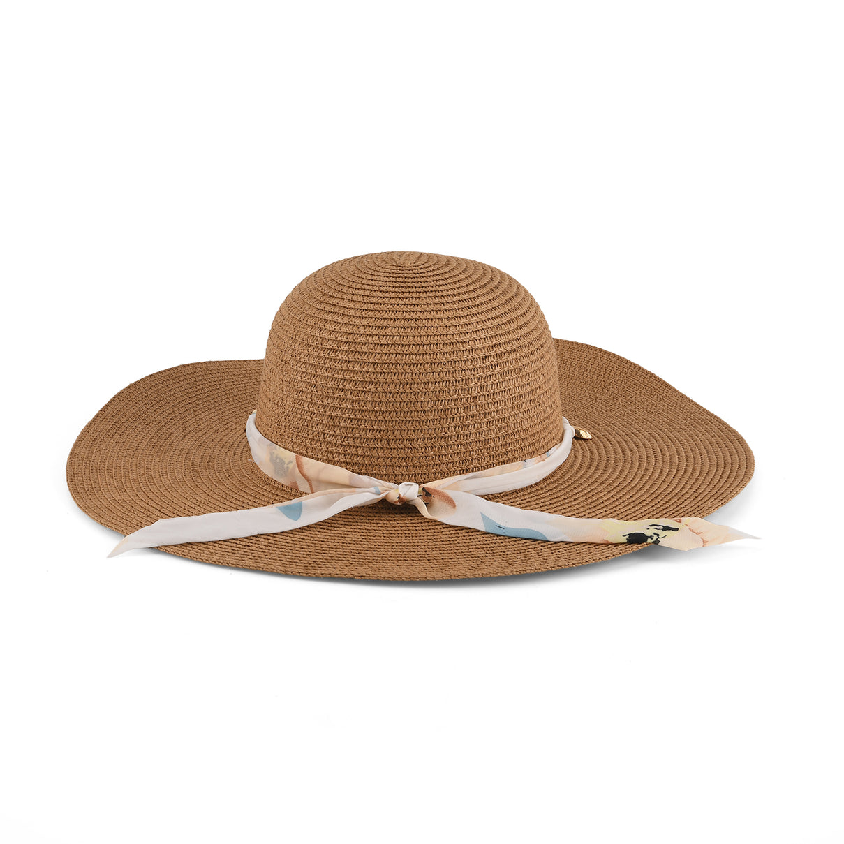 Woven Paper Straw Wide-Brim Sun Hat (57cm) - Khaki V32529167 0