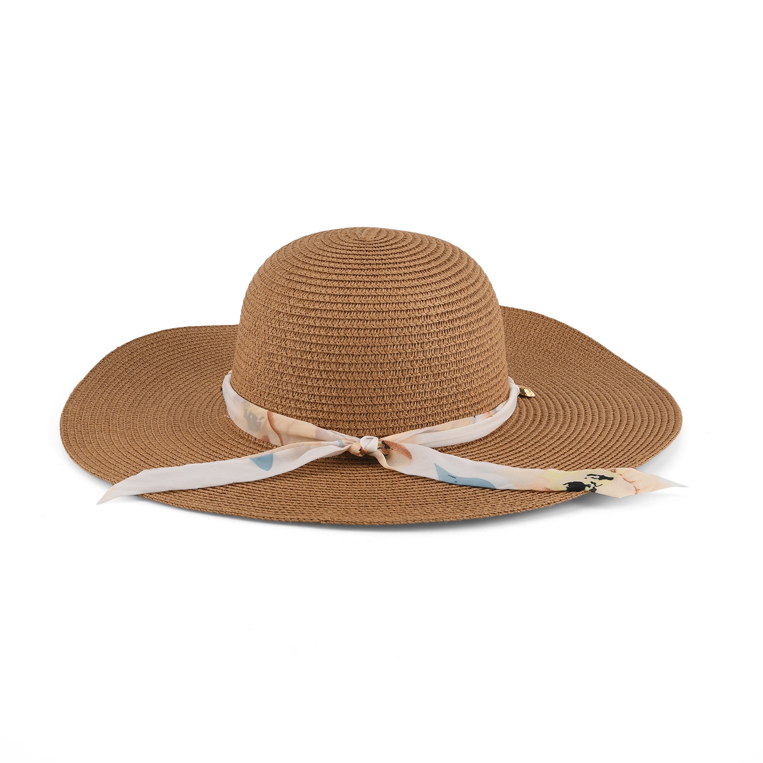 Woven Paper Straw Wide-Brim Sun Hat (57cm) - Khaki V32529167 0