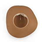 Woven Paper Straw Wide-Brim Sun Hat (57cm) - Khaki_8519904_2