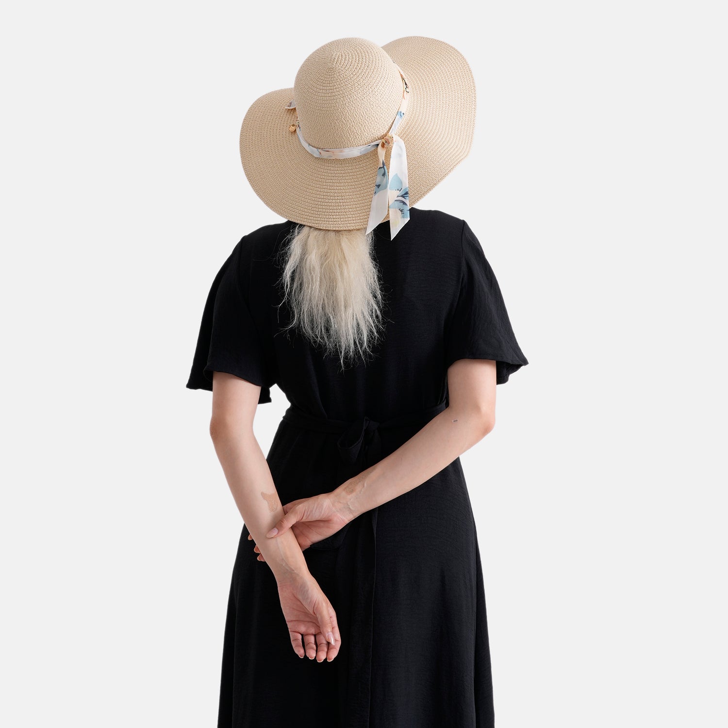 Paper Patterned Hat, Cap and Earmuff (Size 58x1 cm) - Beige 8519905 2