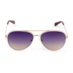 Kenneth Cole - Gold Aviator Sunglasses - Gradient Blue Lenses_8520380