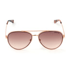 Shiny Rose Gold Sunglasses - Gradient Brown Lenses_8520381