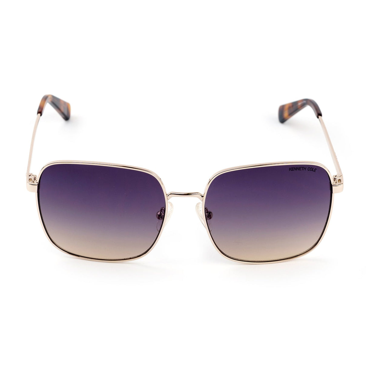 Kenneth Cole - Gold Oversized Sunglasses - Gradient Blue Lenses V32361366 0