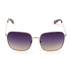 Kenneth Cole - Gold Oversized Sunglasses - Gradient Blue Lenses