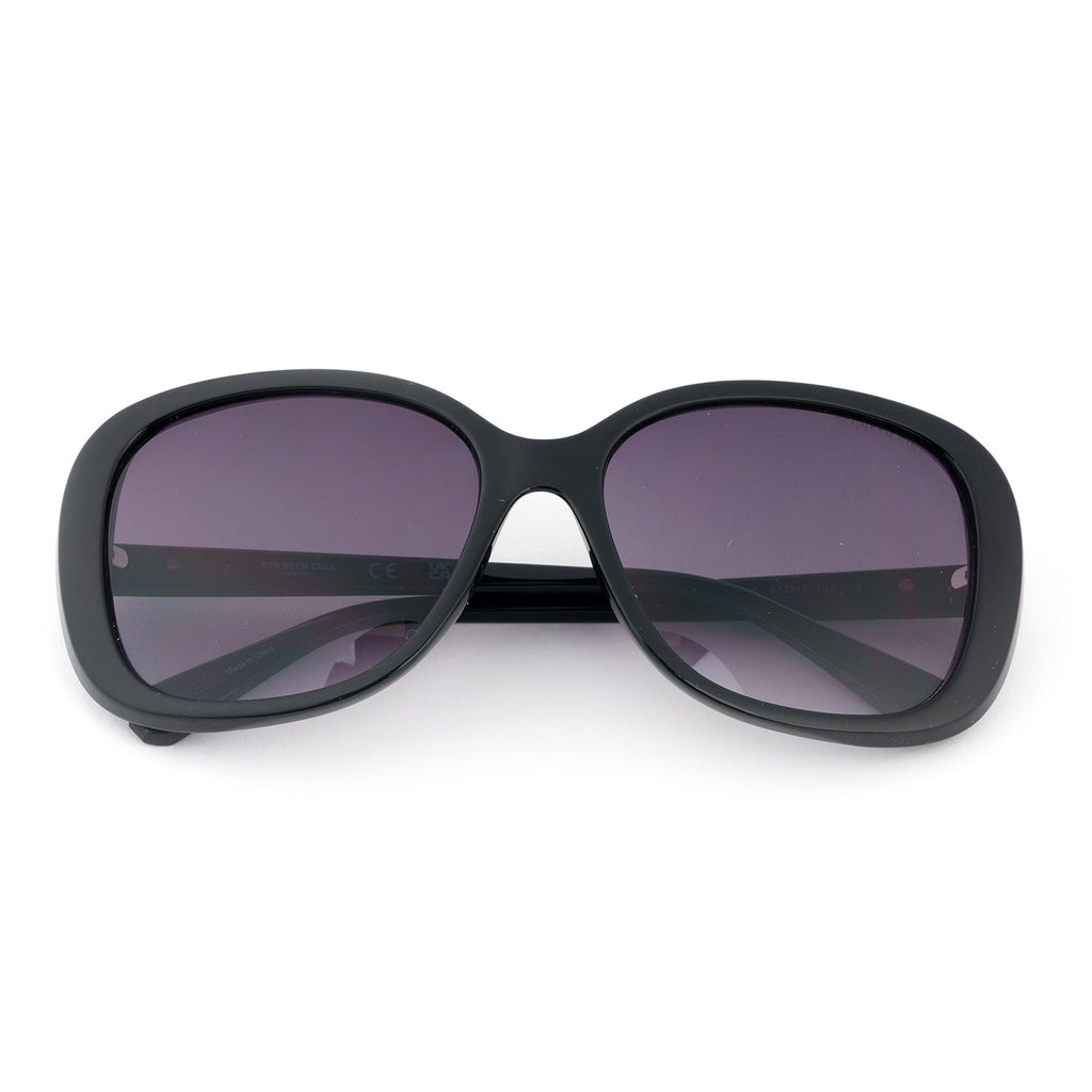 Kenneth Cole - Black Fashion Sunglasses - Gradient Smoke Lenses