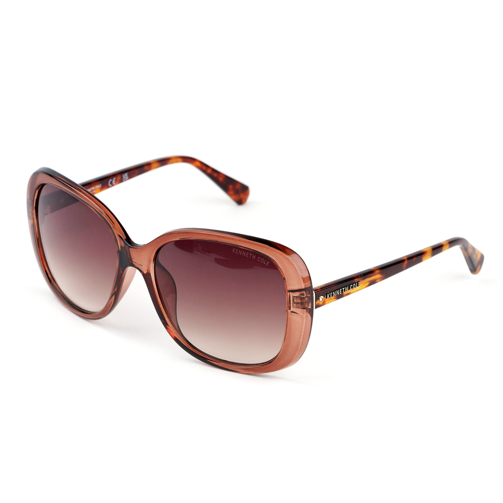 Kenneth Cole - Dark Brown Sunglasses - Gradient Brown Lenses_8520475_1
