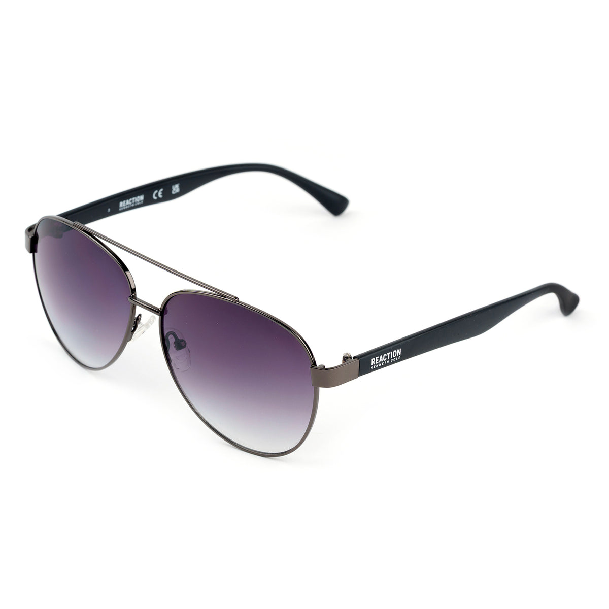 Kenneth Cole Reaction-Shiny Gunmetal Sunglasses - Gradient Smoke Lenses V32513336 1