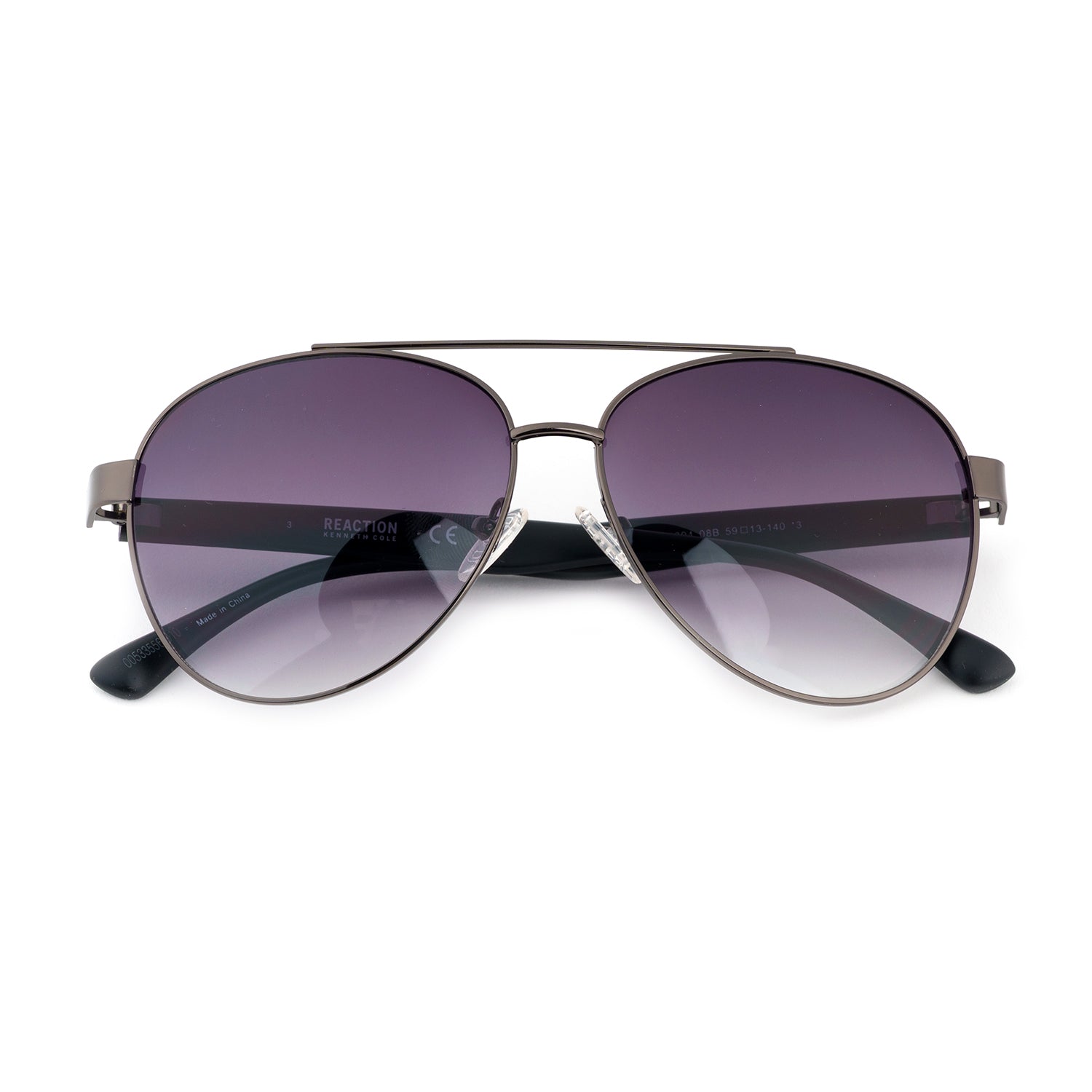 Kenneth Cole Reaction-Shiny Gunmetal Sunglasses - Gradient Smoke Lenses V32513336 2