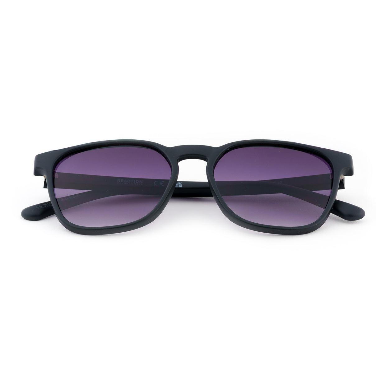 Kenneth Cole Reaction-Matte Black Modern Sunglasses with Gradient Smoke Lenses 8520489 2