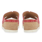 Emma Diamante Trim Ladies Wedge Sandals (Size 6) - Red_8520645_2