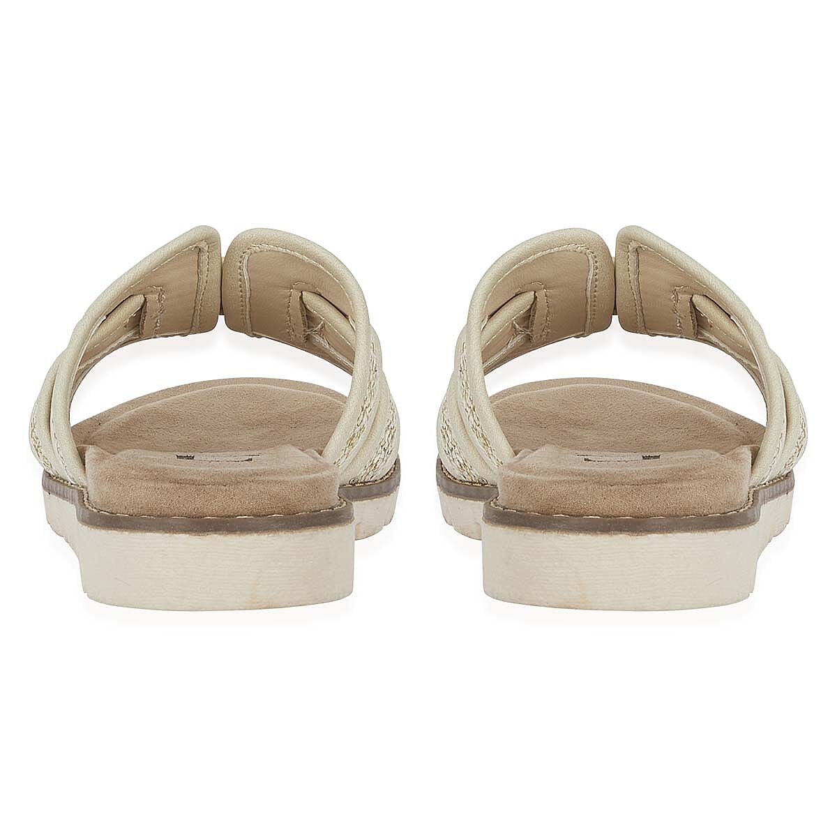 Emma Ladies Raphael Elegant Open-Toe Casual Beach Mules (Size 7) - Beige V32568907 2