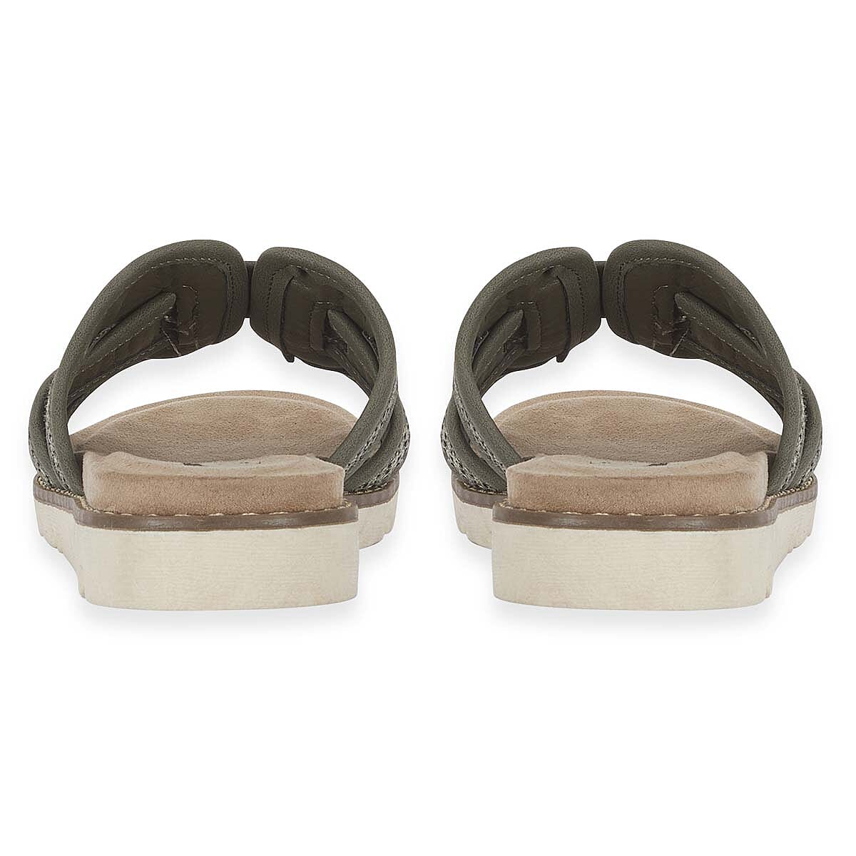 Emma Ladies Raphael Elegant Open-Toe Casual Beach Mules (Size 7) - Khaki V32559724 2