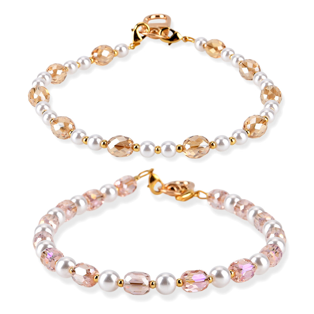 Set of 2 Stone & Pearl Beaded Cellphone Chains (Size - One Size) - Created  Pearl_8521141