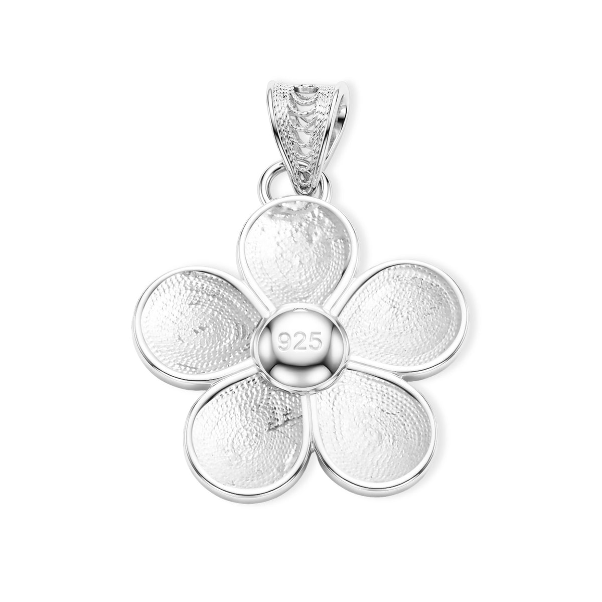 Royal Bali Collection - Sterling Silver Floral Pendant V32520974 5