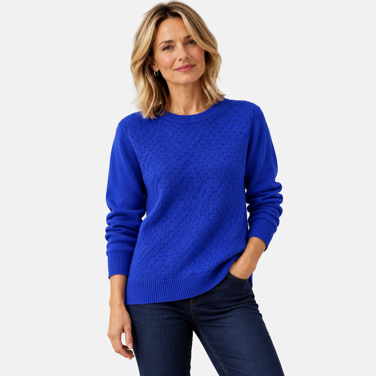 Emreco Bubble Textured Jumper (Size XL, 20-22) - Royal Blue 8522000 0