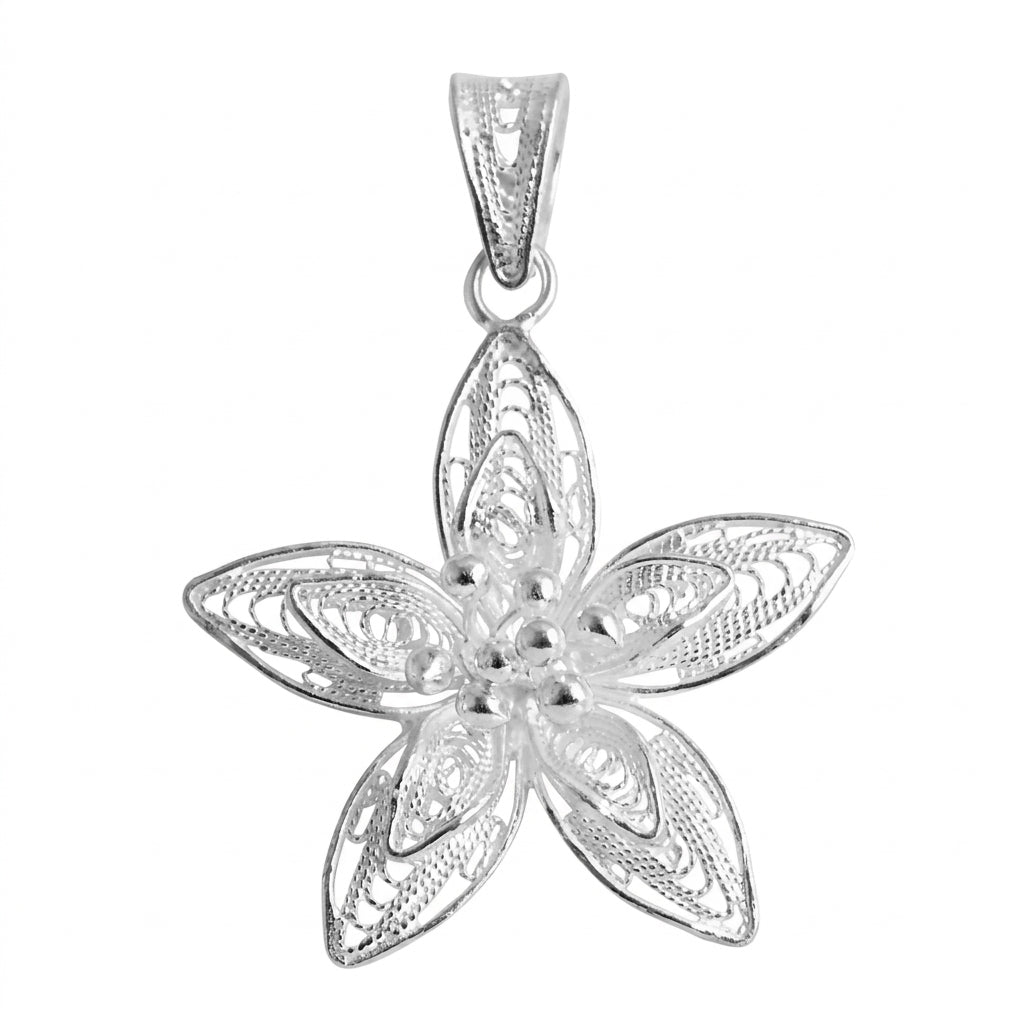 Royal Bali Collection - Sterling Silver Floral Pendant V32516210 0