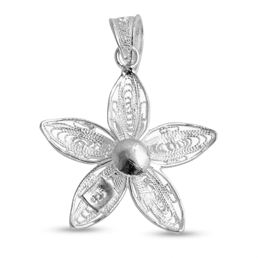 Royal Bali Collection - Sterling Silver Floral Pendant V32516210 4