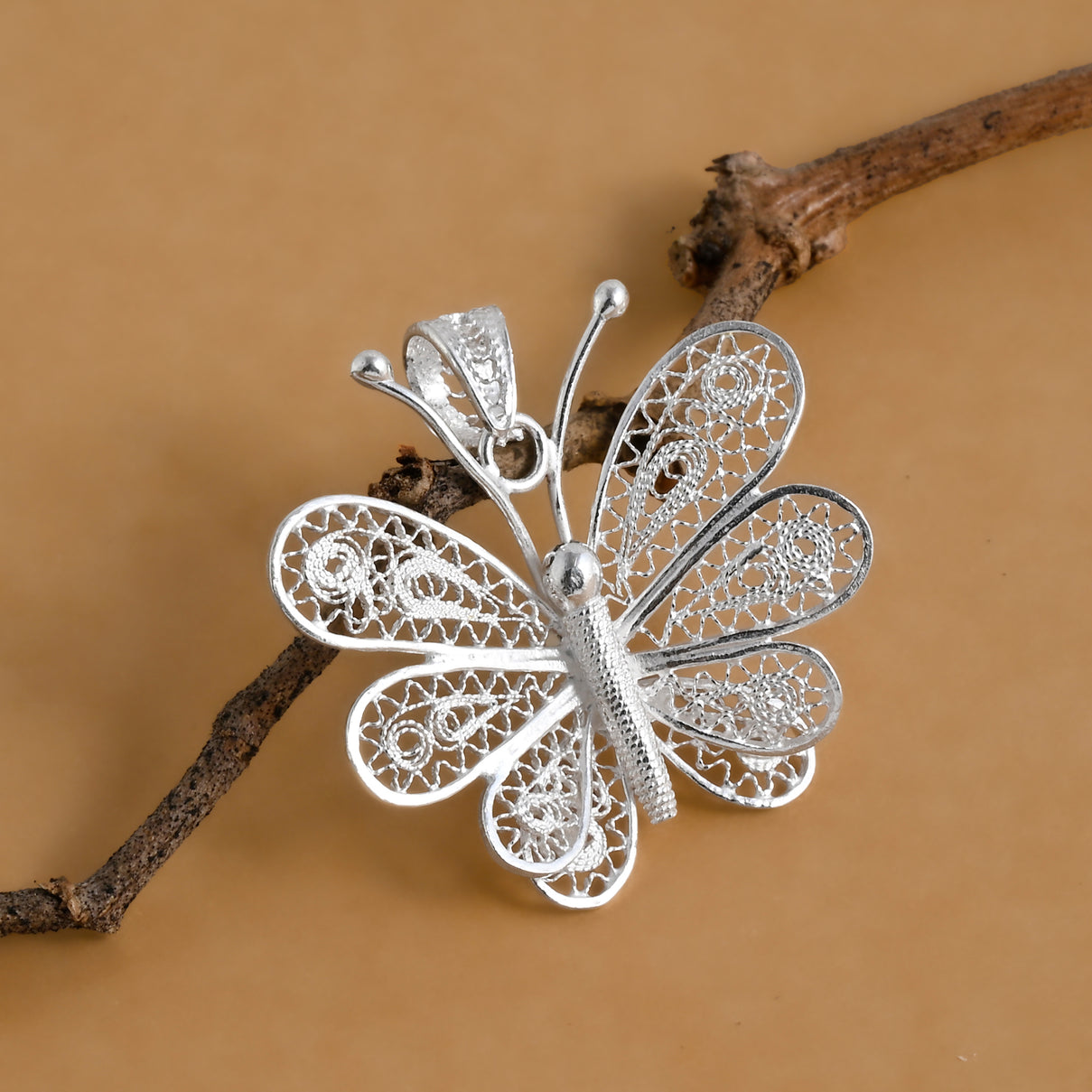 Royal Bali Collection - Sterling Silver Butterfly Pendant V32540253 2