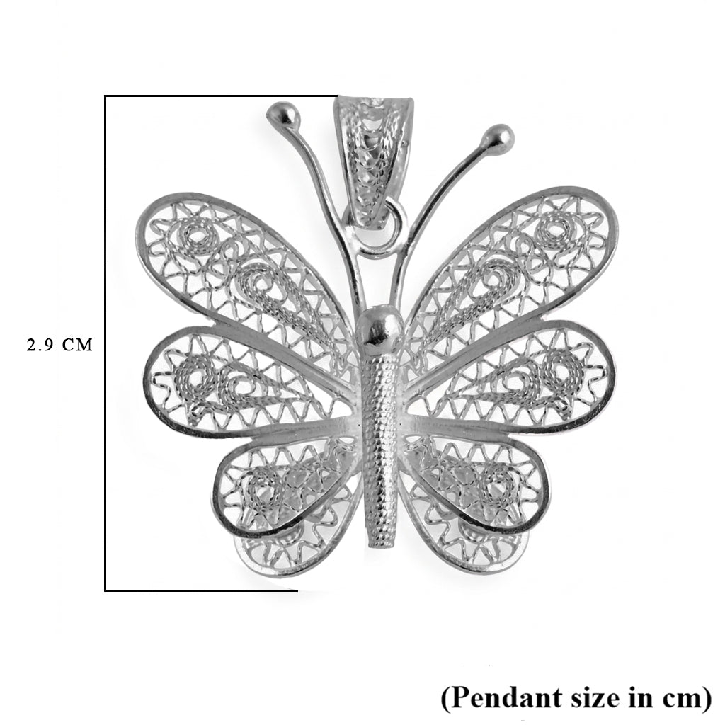 Royal Bali Collection - Sterling Silver Butterfly Pendant V32540253 5