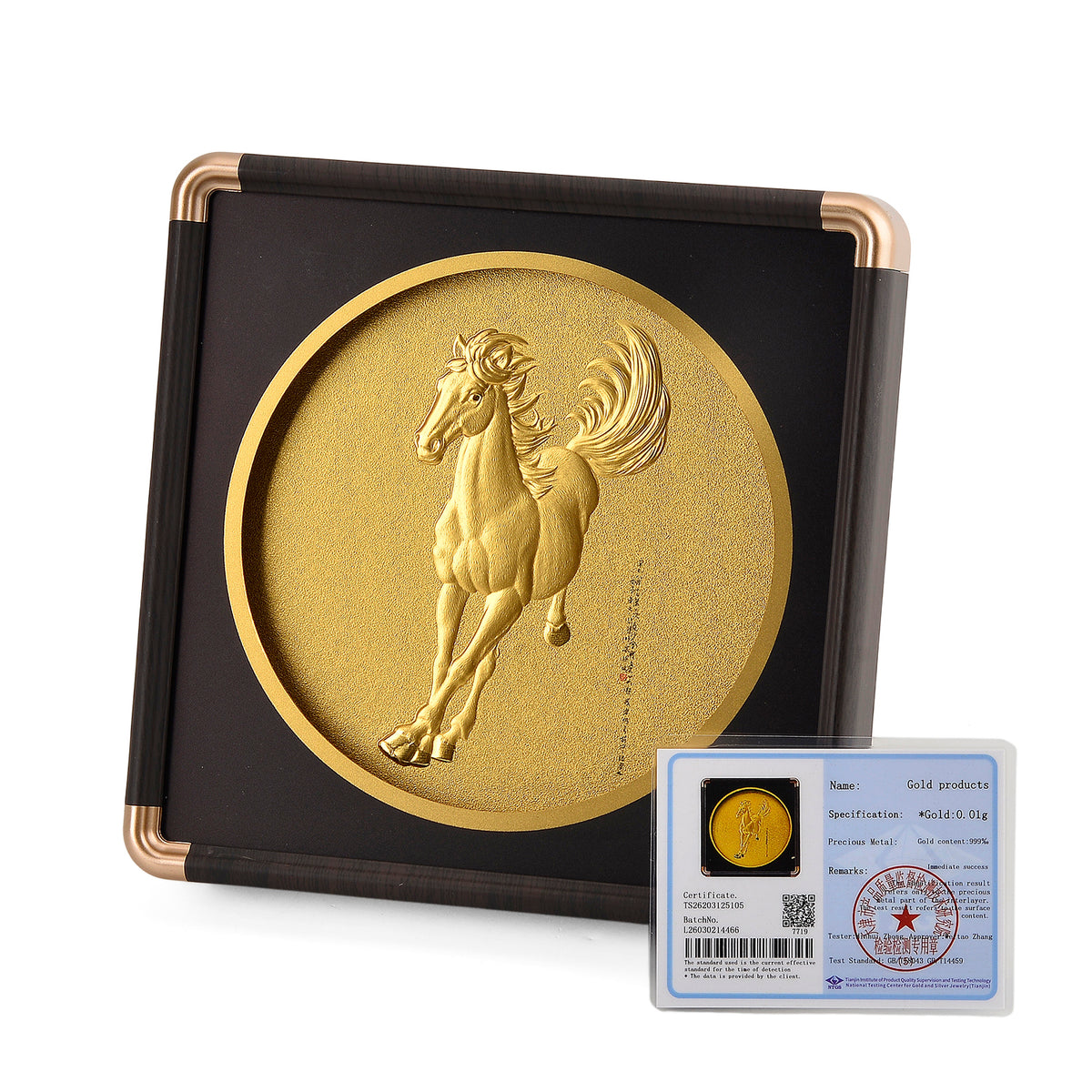 24K Yellow Gold Horse Design Frame 8522316 4