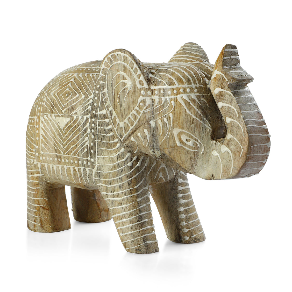 Exclusive Handcrafted Mango Wood Elephant Figurine (20 X 7 X 14Cm) V32522630 0