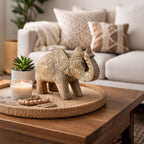 Exclusive Handcrafted Mango Wood Elephant Figurine (20 X 7 X 14Cm)_8522949_1