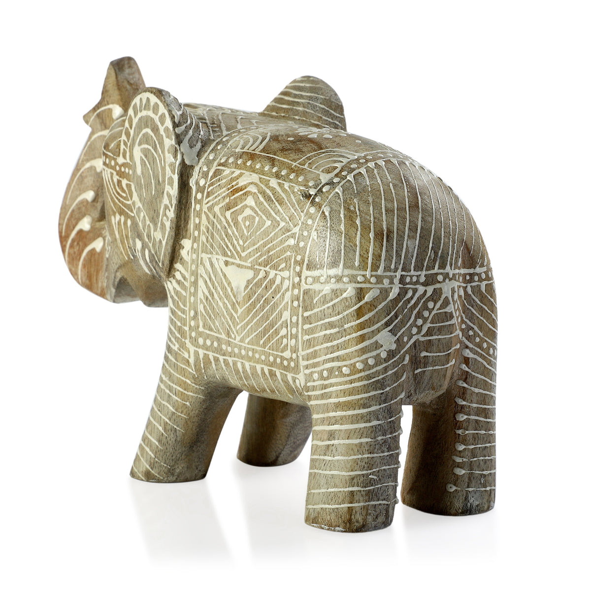 Exclusive Handcrafted Mango Wood Elephant Figurine (20 X 7 X 14Cm) V32522630 3