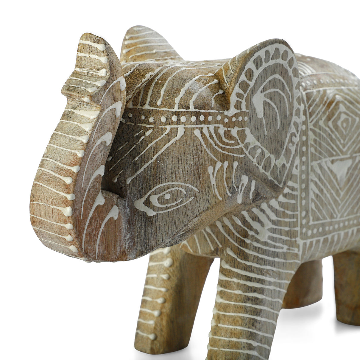 Exclusive Handcrafted Mango Wood Elephant Figurine (20 X 7 X 14Cm) V32522630 5