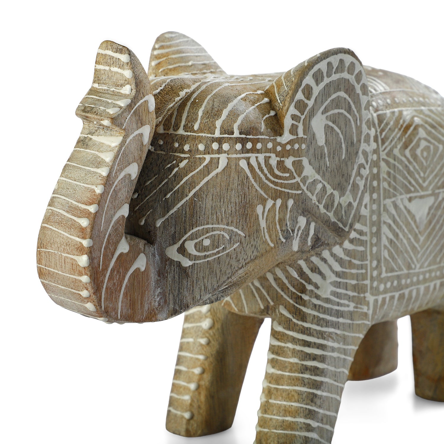 Exclusive Handcrafted Mango Wood Elephant Figurine (20 X 7 X 14Cm) V32522630 5