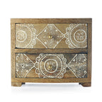 Exclusive Handcrafted Rich Mango Wood Two Drawer Chest (9.5 x 21 x 18cm)_8522953_2