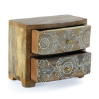 Exclusive Handcrafted Rich Mango Wood Two Drawer Chest (9.5 x 21 x 18cm)_8522953_3