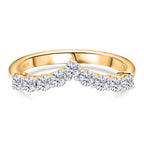 Moissanite Wishbone Ring in Yellow Gold Plated Sterling Silver_8522973