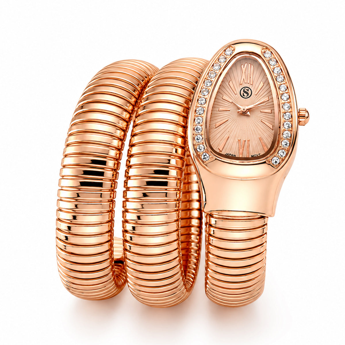 JCK Vegas Deal- STRADA Limited Edition Japanese Movement Water Resistant Serpent Watch - Rose V32515312 0