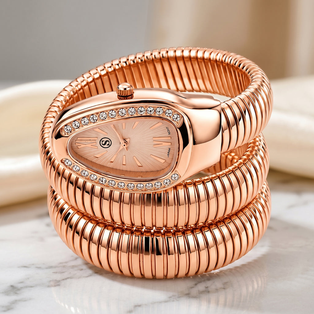 JCK Vegas Deal- STRADA Limited Edition Japanese Movement Water Resistant Serpent Watch - Rose_8522976_2