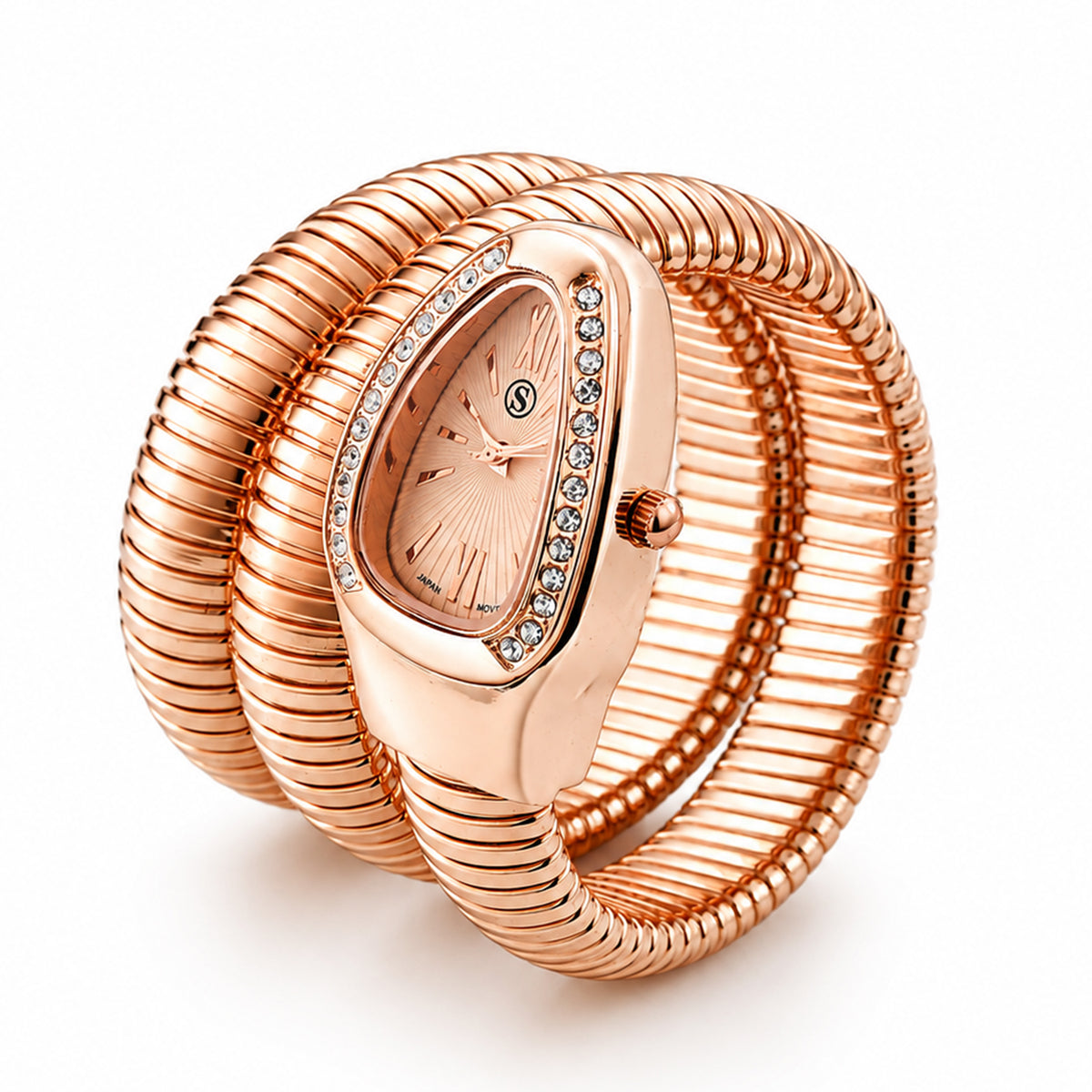 JCK Vegas Deal- STRADA Limited Edition Japanese Movement Water Resistant Serpent Watch - Rose V32515312 4