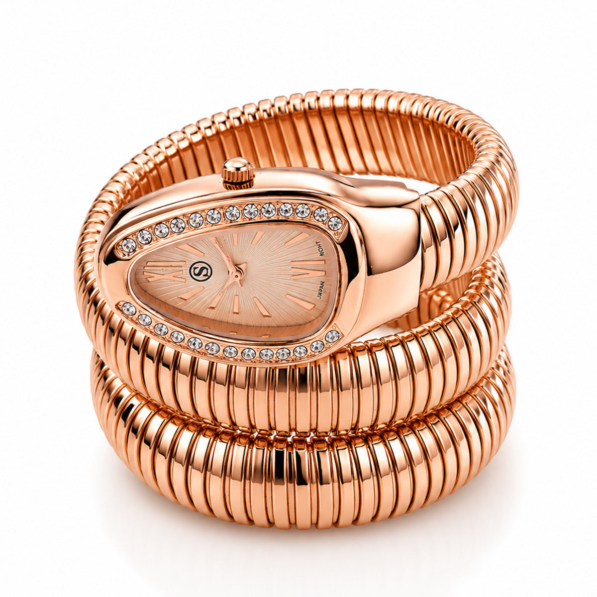JCK Vegas Deal- STRADA Limited Edition Japanese Movement Water Resistant Serpent Watch - Rose V32515312 5