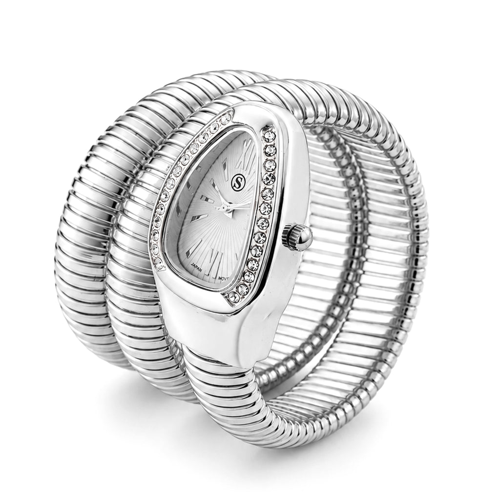 JCK Vegas Deal- STRADA Limited Edition Japanese Movement Water Resistant Serpent Watch - Silver_8523004_3