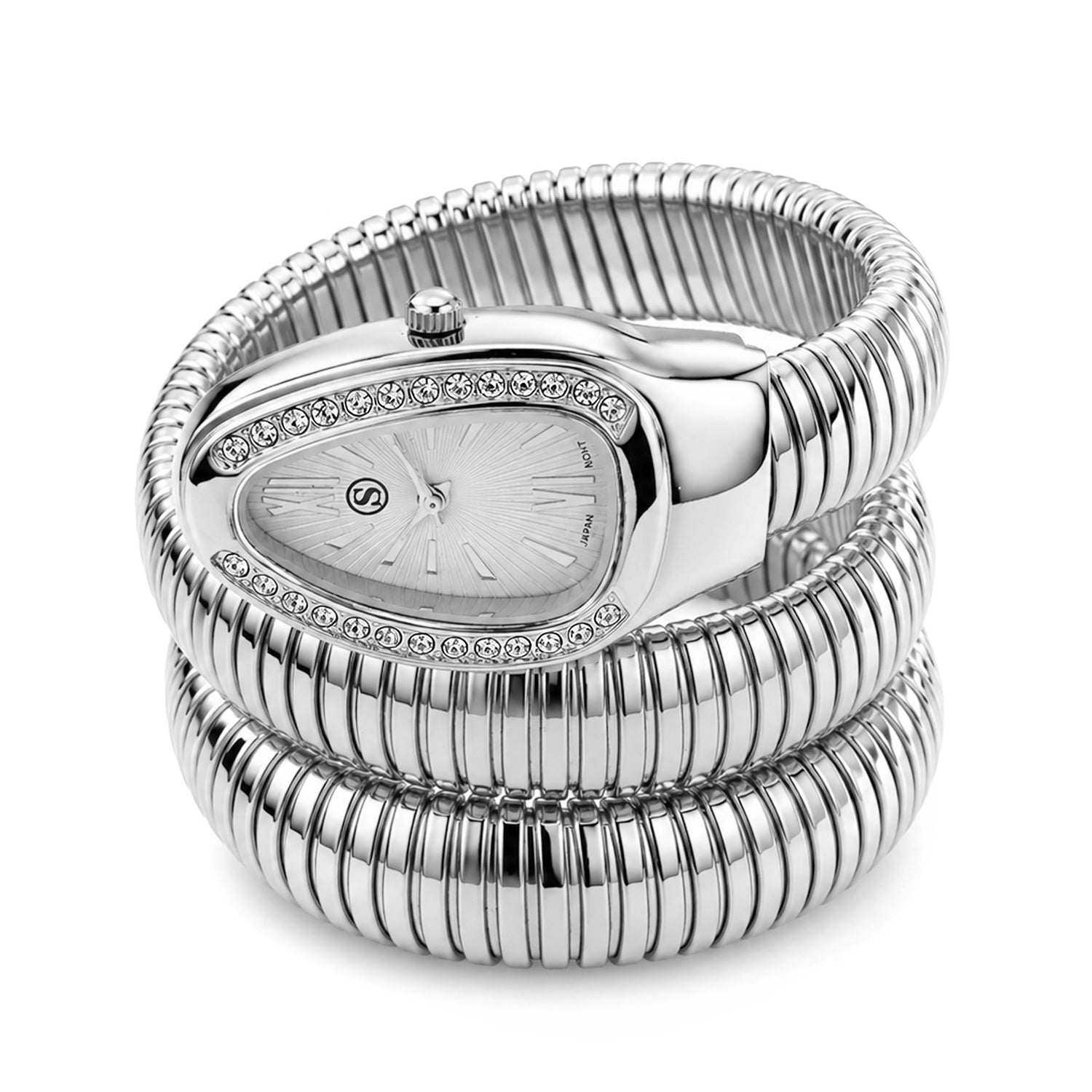 JCK Vegas Deal- STRADA Limited Edition Japanese Movement Water Resistant Serpent Watch - Silver V32531078 5