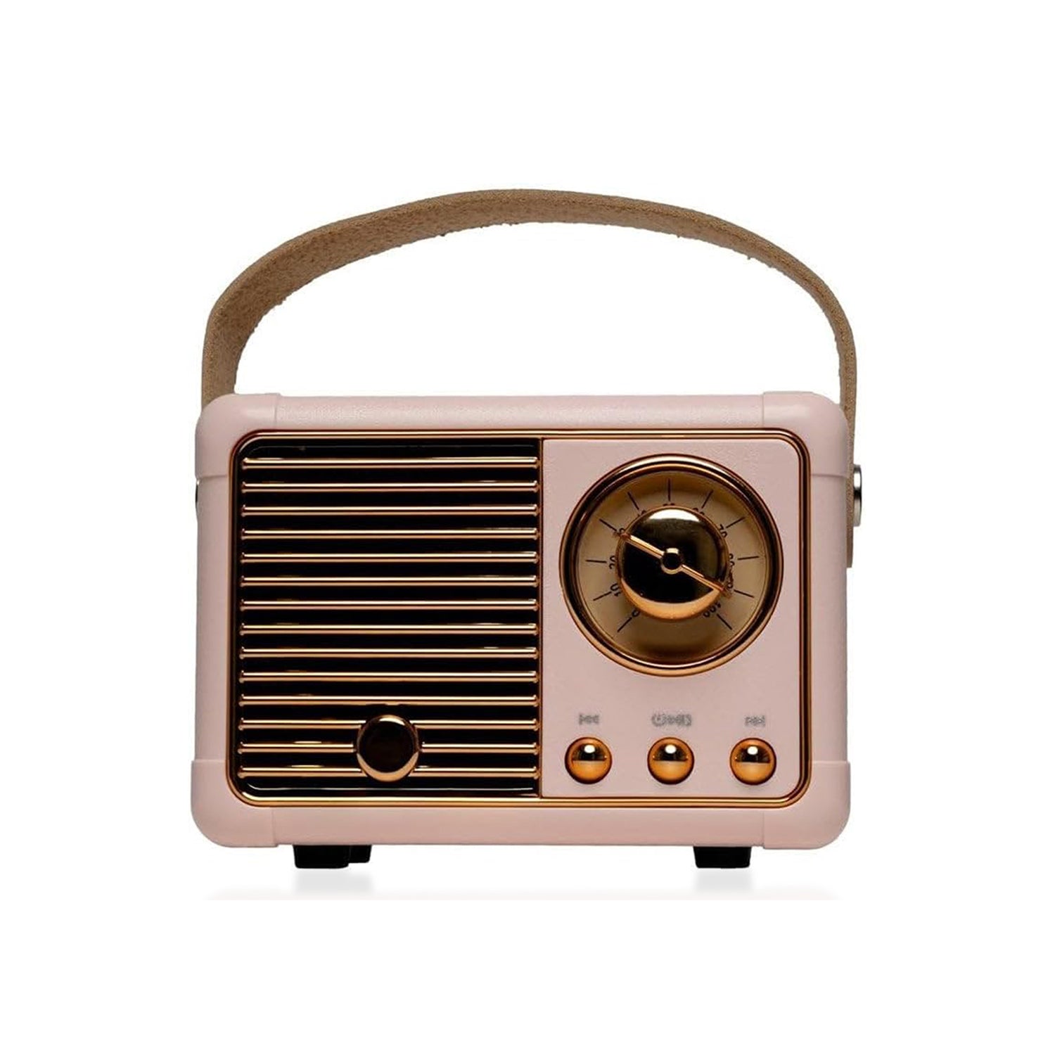 Denver BTP-203RO Mini Portable Retro Style Wireless Bluetooth Speaker (3W Power) - Pink V32352517 0