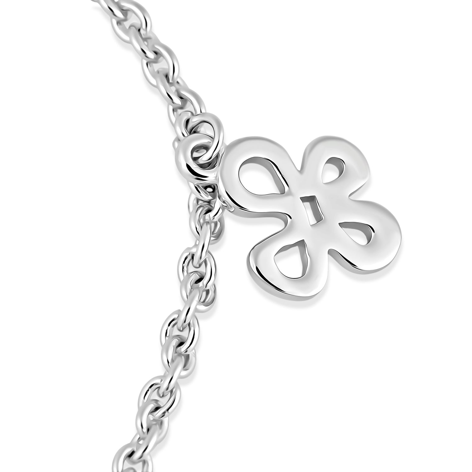 LUCY Q - Rhodium Overlay Sterling Silver Splash Bracelet (Size - 7.5) 8523121 1