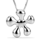 LUCY Q - Rhodium Overlay Sterling Silver Splash Pendant with Chain (Size-18)_8523122