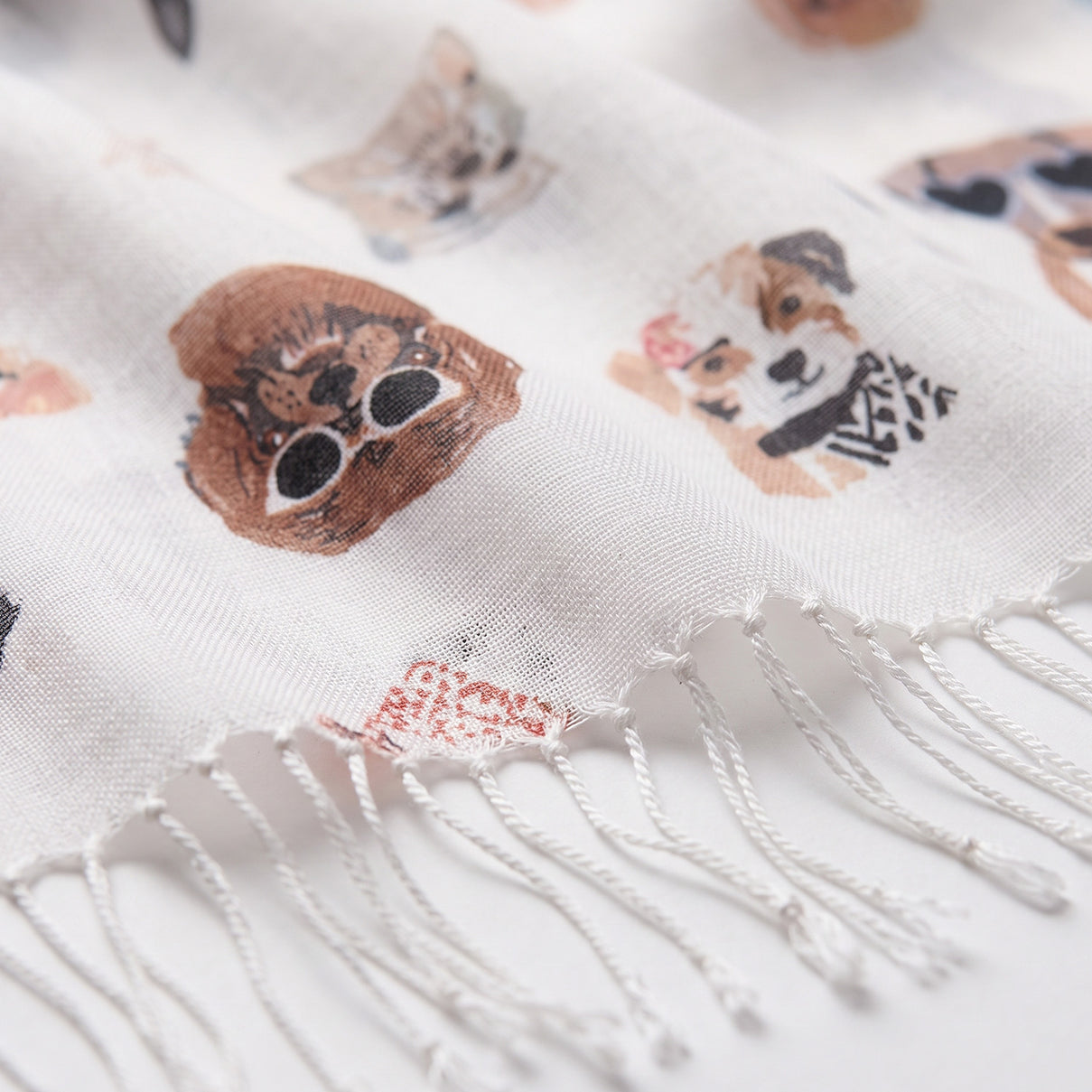 Misumi Sunglasses And Dog Print Scarf (Size 190 X 74 Cm) - White 8523258 2
