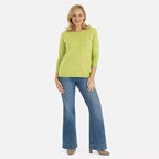 Pure And Natural Crew Neck Knitted Cardigans (Size 10) - Lime