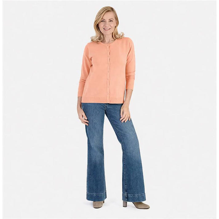 Pure And Natural Crew Neck Knitted Cardigans (Size 12) - Orange 8523558 1