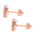 9K Rose Gold I3 Pink Diamond I3 Solitaire Stud Push Post Earring, Gold Wt.1.2 Gms  0.250  Ct._8523660_3