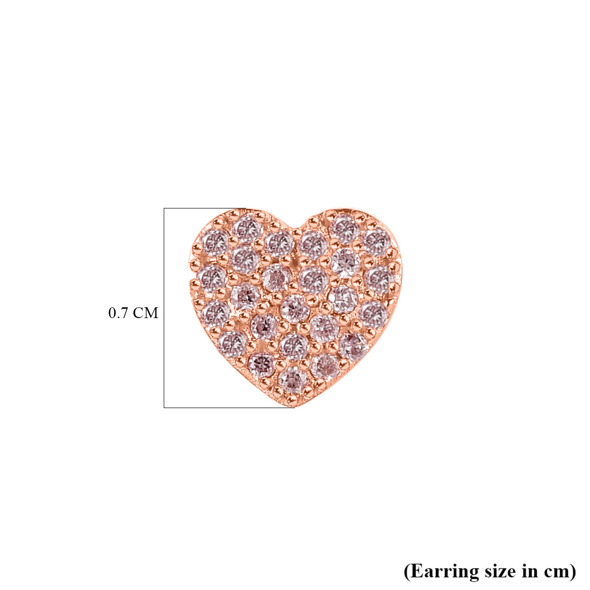 9K Rose Gold I3 Pink Diamond I3 Solitaire Stud Push Post Earring, Gold Wt.1.2 Gms  0.250  Ct. 8523660 4