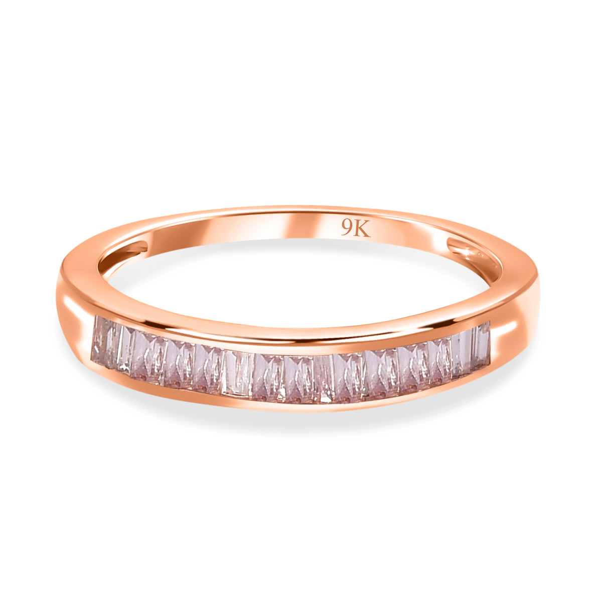 9K Rose Gold I3 Pink Diamond I3 Band Ring, Gold Wt.2 Gms  0.500  Ct. 8523892 0