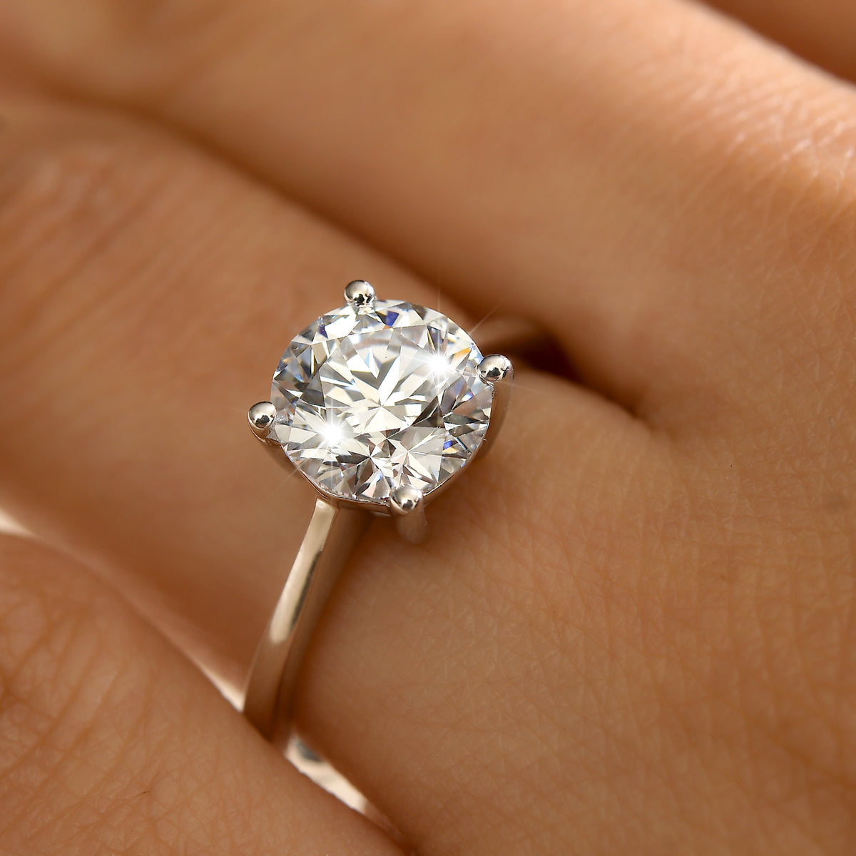 LUXURIANT 2 Ct. Lab Grown Diamond Solitaire Ring in 950 Platinum (F, VS) 8523922 3