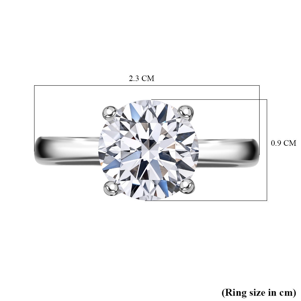 LUXURIANT 2 Ct. Lab Grown Diamond Solitaire Ring in 950 Platinum (F, VS) 8523922 5